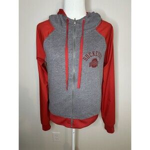 Victoria’s Secret PINK Ohio State Zip Reversible Sweatshirt Jacket Hoodie #1179